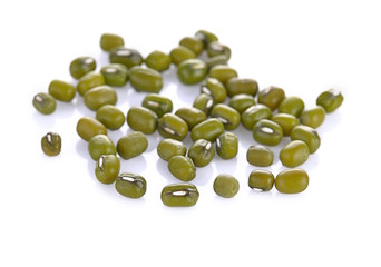 Mung beans isolated on white background
