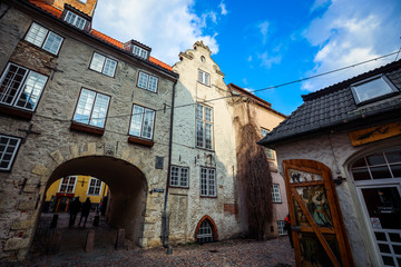 Riga, Latvia - March 04, 2020: Swedish Gate place