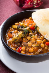 Traditional rustic homemade soup