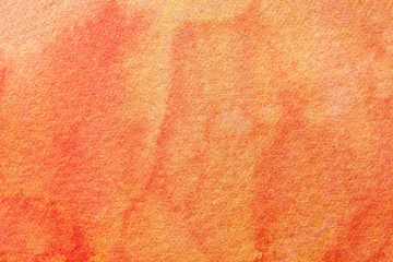 Fototapeta premium Abstract art background light coral and dark orange colors. Watercolor painting on canvas with soft red gradient.