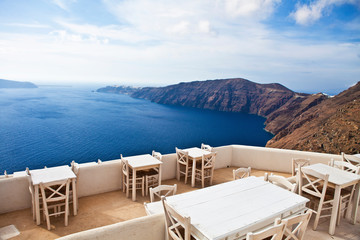 taverna with view Santorini
