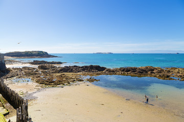 Saint-Malo, France. Beach at low tide