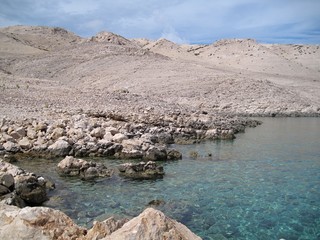 Fototapeta na wymiar Isola di Pag Croazia