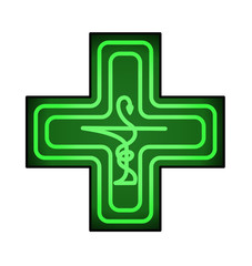 Fototapeta premium pharmacie caducée symbole néon
