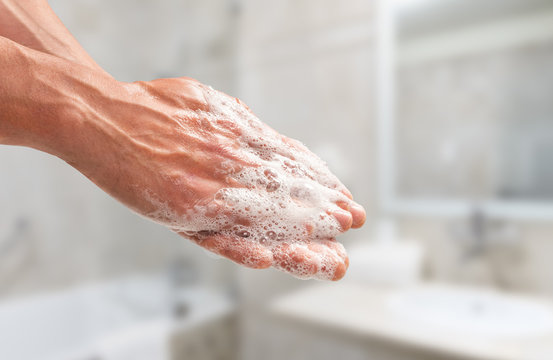 Hand washing with soap
