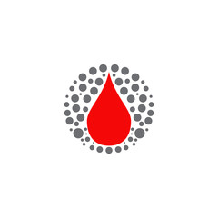 Blood droop icon logo design template