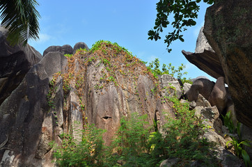 Boulder natural monument, La Digue, Seychelles