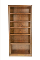 brown shelving on a white background