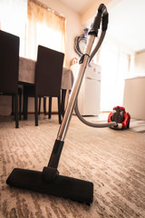 vacuum cleaner on the floor