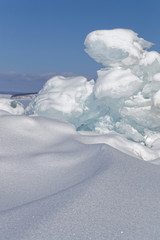 Ice on the white frontier, Khovsgol lake, Mongolia