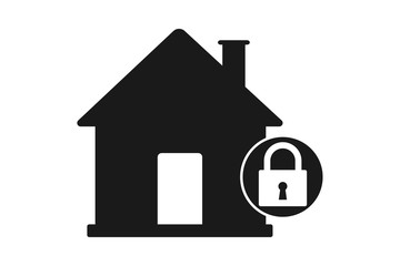 House lockdown due to coronavirus vector icon isolated 