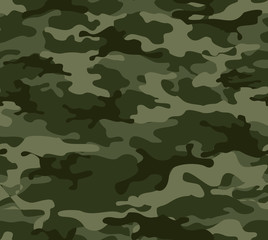 Fototapeta premium Camouflage seamless pattern. Print on fabric on paper vector