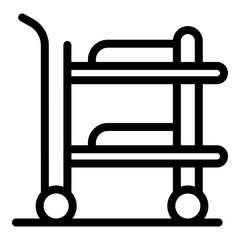 Fototapeta premium Cruise ship bed icon. Outline cruise ship bed vector icon for web design isolated on white background