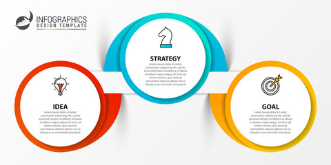 Infographic design template. Creative concept with 3 steps © kuliperko