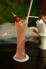 Cocktail with cherry