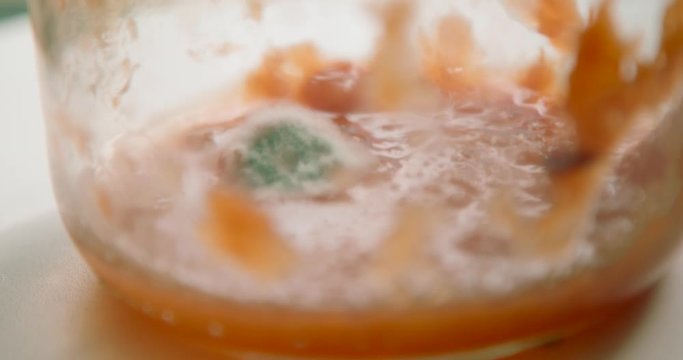 Parallax Mold On Food In A Aar. Close Up.