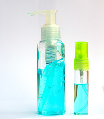 washing hands with alcohol gel . prevent the spread of germs and bacteria and avoid infections corona virus