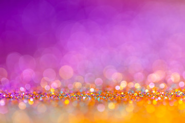 Decoration bokeh glitters background, abstract glowing backdrop with circles,modern design overlay...
