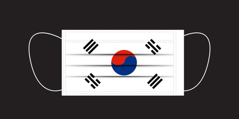 South korea flag printed on a mask.