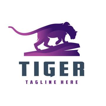 wild tiger animal logo