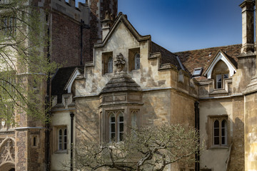 The town of Cambridge with its old buildings in England