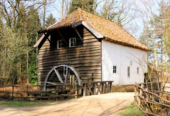 traditional watermill in Bokrijk, Belgium 