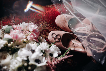 Wedding decorations on the table