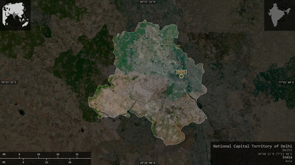 National Capital Territory of Delhi, India - composition. Satellite