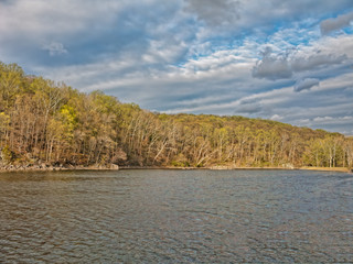 Beautiful Cloudy Sky Over Canal