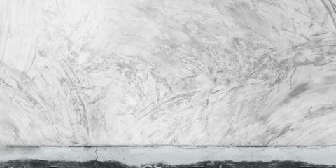 Fototapeta premium panorama blank concrete white rough wall for background. Beautiful white wall surface background pattern.
