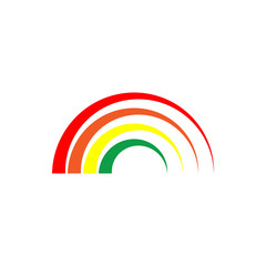 Rainbow Icon Flat Vector Illustration