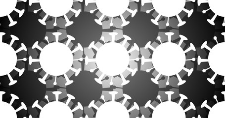 Concept Coronavirus Black & White patterns