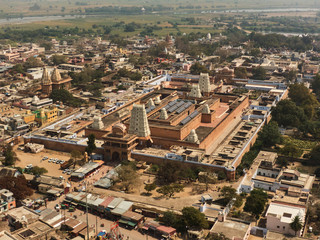 Ancient south India style temple in Vrindava, UP, India