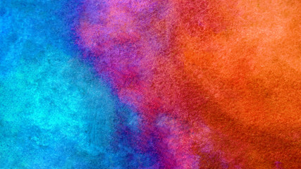 watercolor background. 2 contrasting colors blue and red when mixed give purple. color metaphor