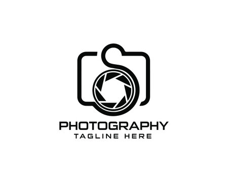 Initial letter S Photography logo design template