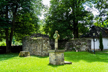 Fototapeta premium The court of Humor monastery. Suceava county, Romania.