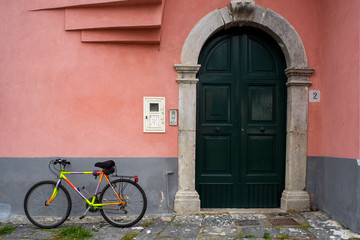 Fototapeta na wymiar Italy, Campania Procida - bicycle