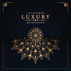 Luxury mandala background with arabesque pattern arabic islamic east style for Wedding card, book cover.
