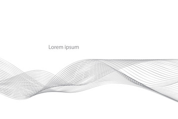 Wave Lines Pattern Abstract Background. Vector