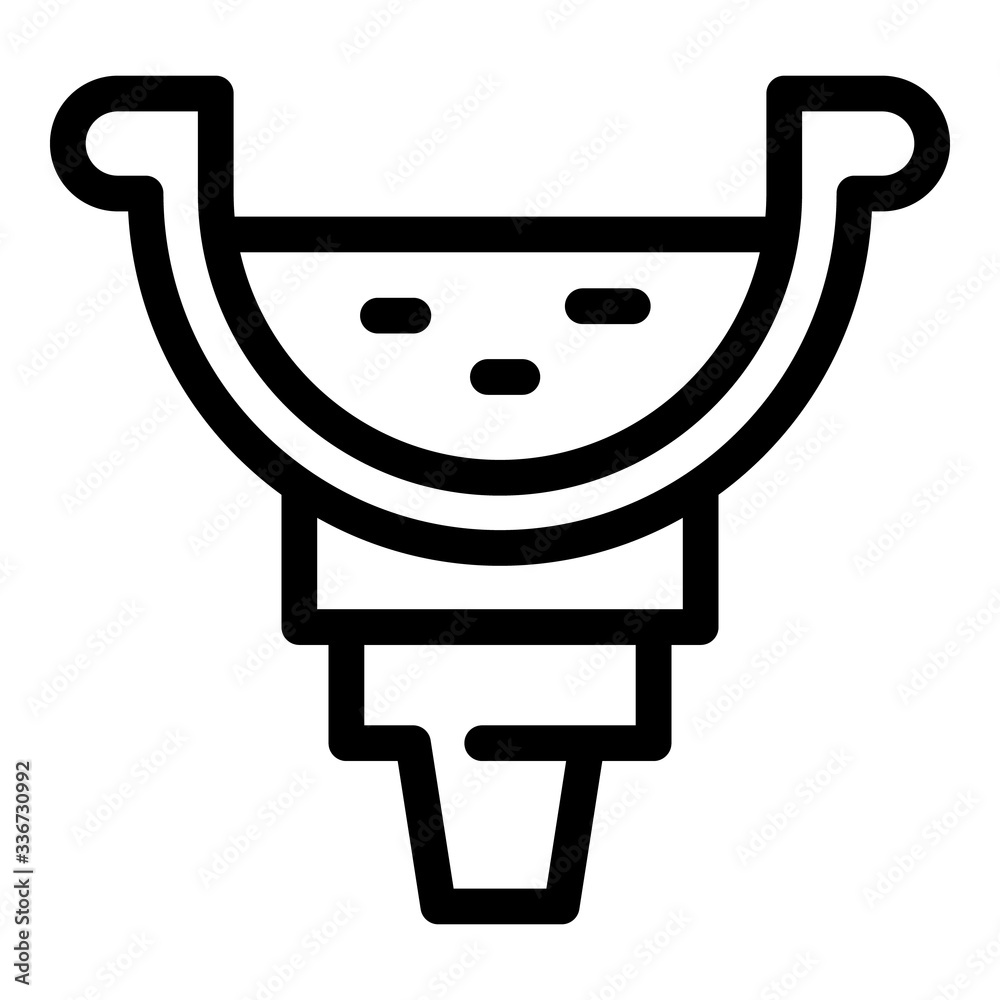 Poster rain gutter icon. outline rain gutter vector icon for web design isolated on white background