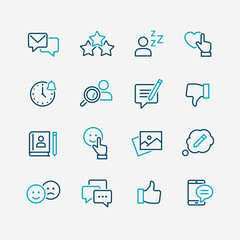 Social Networks Vector Icons set
