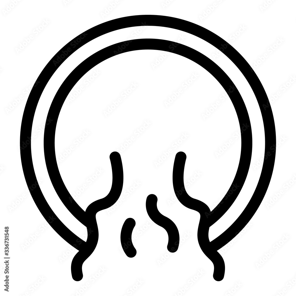 Aufkleber gutter icon. outline gutter vector icon for web design isolated on white background