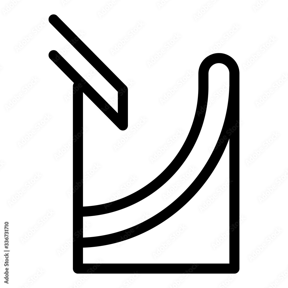 Poster structure gutter icon. outline structure gutter vector icon for web design isolated on white backgro