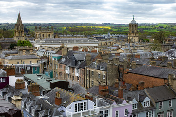 Oxford in England in early Spring with clouds during the day