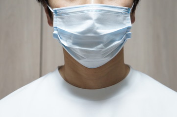 A person who wears a mask to prevent others from transmitting the COVID-19 coronavirus.