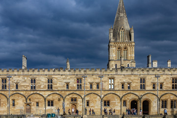 Oxford in England in early Spring with clouds during the day