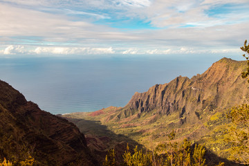 beautiful view of Hawaii valleys 