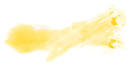 Naklejka na ściany i meble Abstract watercolor background hand-drawn on paper. Volumetric smoke elements. Yellow color. For design, web, card, text, decoration, surfaces.