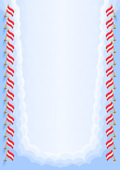 Fototapeta premium Vertical frame and border with Austria flag