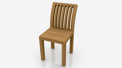  Wooden chair on white background